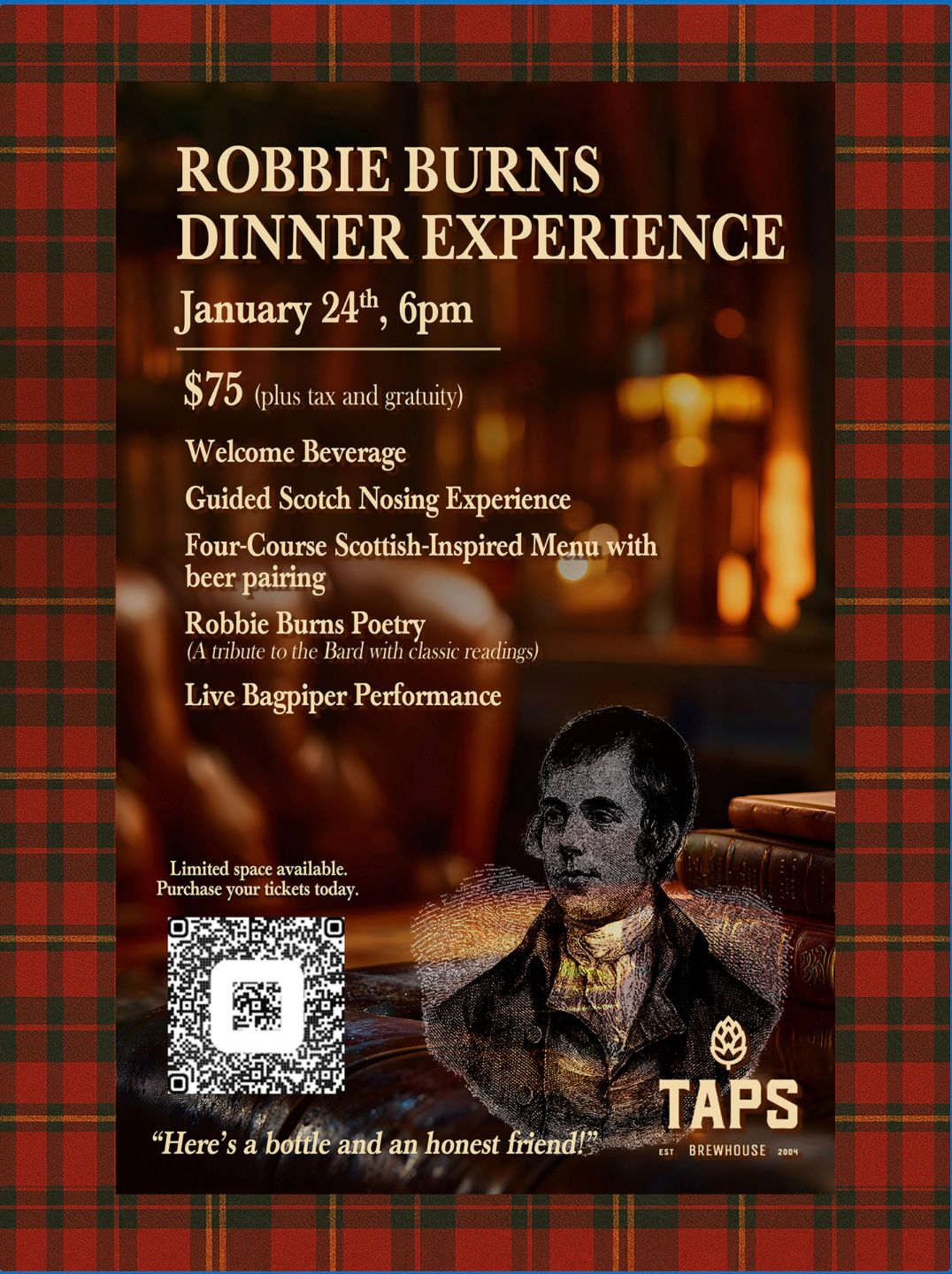 Robbie Burns Dinner Experience